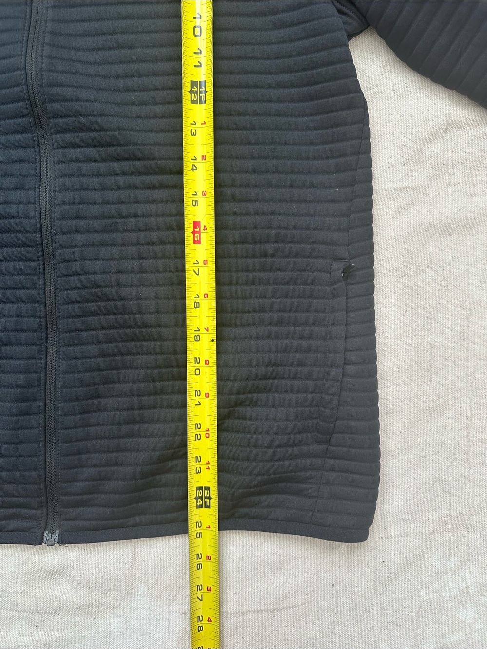 LL Bean Airlight Knit Full Zip Jacket Womens Medium Black Ribbed Fleece 521678 - Picture 4 of 9